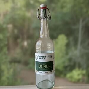 Collectible Empty Blue Corn Bourbon Bottle With EZ Cap